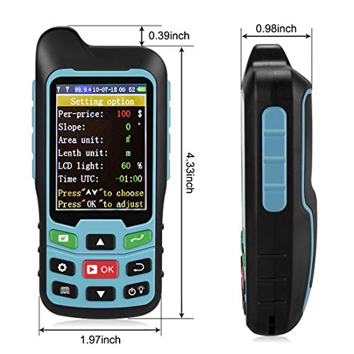 Te-Rich Land Surveying Equipment, Handheld GPS GNSS Receiver Land Irregular Area Survey Measuring Instrument, Land Measuring Tool for Forest Farmland Mountain Mining Lake