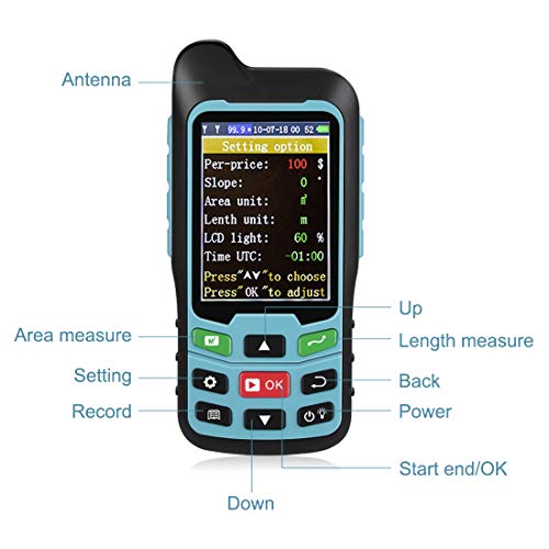 Te-Rich Land Surveying Equipment, Handheld GPS GNSS Receiver Land Irregular Area Survey Measuring Instrument, Land Measuring Tool for Forest Farmland Mountain Mining Lake