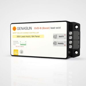 Genasun GVB-8-Pb-36V, 8 A (Input) 325 W Solar Panel, Voltage Boosting MPPT Solar Charge Controller for 36 V Lead-Acid Battery