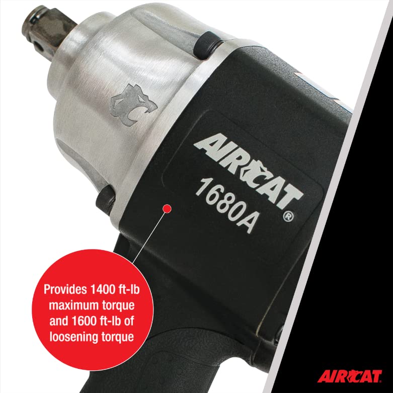 AIRCAT Pneumatic Tools 1680-A: 3/4-Inch Impact Wrench 1,600 ft-lbs - Standard Anvil