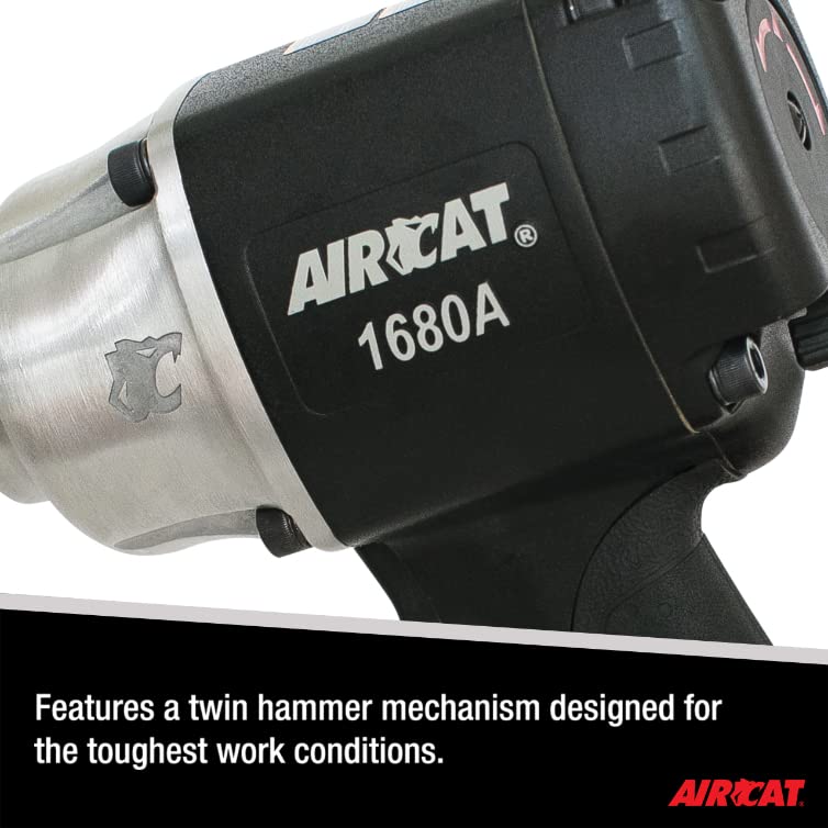 AIRCAT Pneumatic Tools 1680-A: 3/4-Inch Impact Wrench 1,600 ft-lbs - Standard Anvil