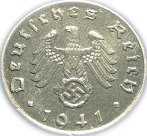 nazi wwii coin -- german 1940a (or rarer mint mark and date) 5 pfennig