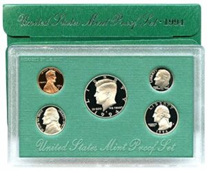 1994 s us 5 piece set proof in original packaging from us mint proof