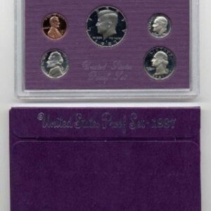 1987 S US 5 Piece set Proof In original packaging from US mint Proof