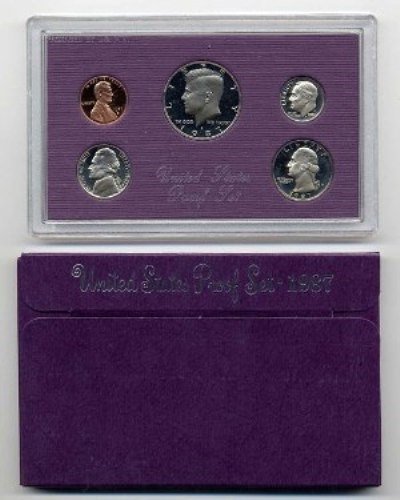 1987 S US 5 Piece set Proof In original packaging from US mint Proof