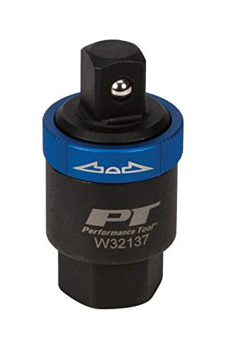 Performance Tool W32137 1/2-Inch Drive Ratcheting Breaker Bar Adapter - Converts Breaker Bar or Sliding T-Handle into Ratchet - Reversible Ratcheting Mechanism with Anodized Switch Collar