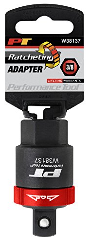 Performance Tool W38137 3/8-Inch Drive Ratcheting Adapter,Black