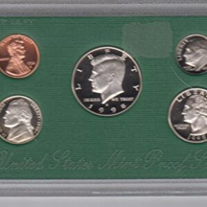 1998 Birth Year coin Set - (5) Coins - Half Dollar, Quarter, Dime, Nickel, and Cent- All Dated 1998 and Encased in a Plastic Holder for Display Choice Uncirculated