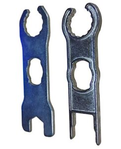 sunway solar panel connector tool works for mc-4 connectors,assembly and disassembly tool,metal spanner wrenches crimping tool for solar pv system extension cable wire kit- 1 pair