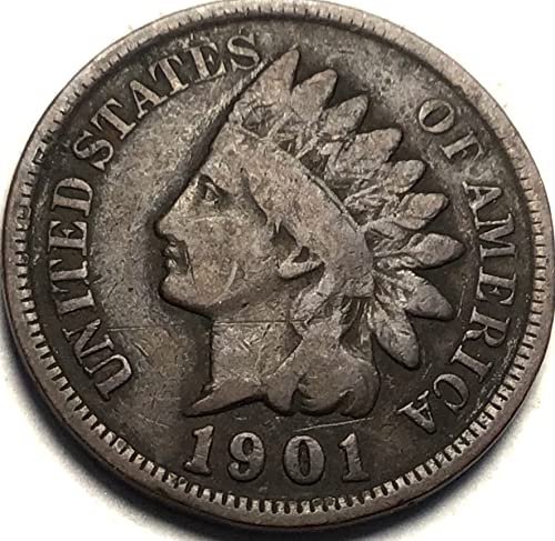 1901 P Indian Head Cent Penny Seller Very Good