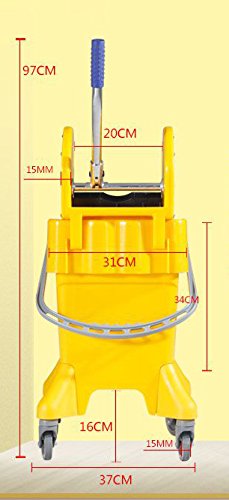 Mop Bucket with Wringer Down Press 8 Gallons