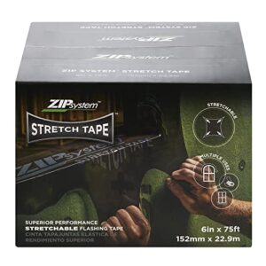 zip system stretch tape | 6 inches x 75 feet | self-adhesive | weather-resistant | flexible flashing tape