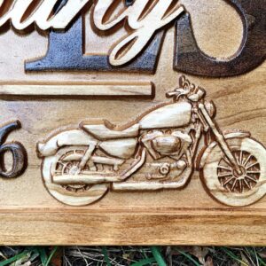 Personalized Motorcycle Gifts Motorcycle Wedding Sign Harley Davidson Sign Personalized Couples Gift Wood Family Name Custom Last Name Sign