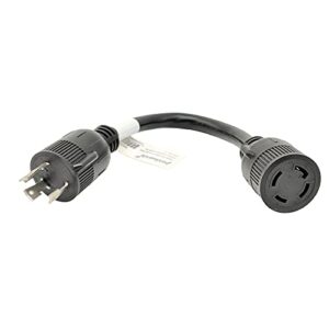 parkworld 885125 power adapter cord twist lock 30 amp l6-30 male plug to 4-prong generator 30a locking l14-30 female receptacle