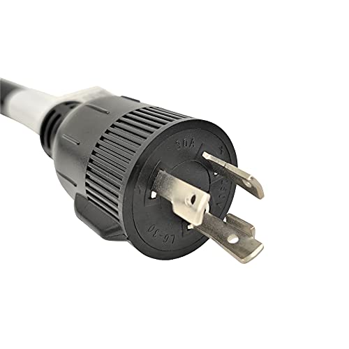 Parkworld 885125 Power Adapter Cord Twist Lock 30 AMP L6-30 Male Plug to 4-Prong Generator 30A Locking L14-30 Female Receptacle