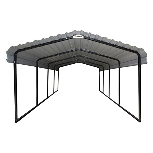 ARROW 12' x 20' x 7' 29-Gauge Carport with Galvanized Steel Roof Panels