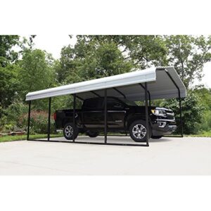 ARROW 12' x 20' x 7' 29-Gauge Carport with Galvanized Steel Roof Panels