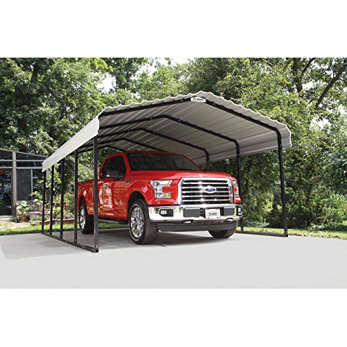 ARROW 12' x 20' x 7' 29-Gauge Carport with Galvanized Steel Roof Panels