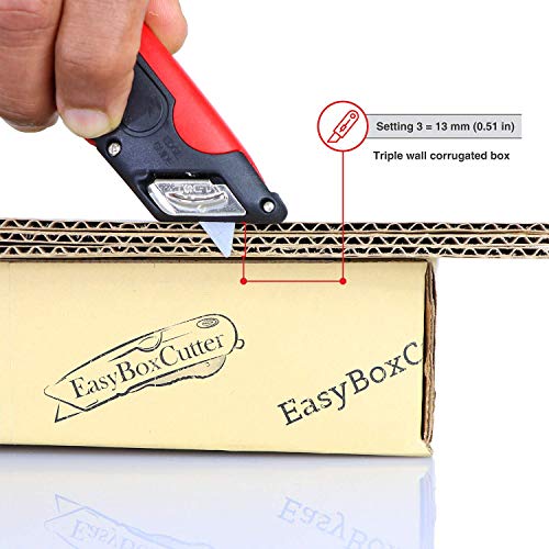 Modern Box Cutter with High Density Blades for Industrial Use - High productivity and unique features with 100% guaranttee (2000, Red)