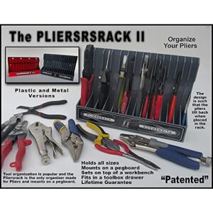 Plyworx Pliersrack PLR15 Plier Organizer - Sturdy Plastic 15 Pliers Holder for Tool Box Organization, Plier Rack Tool Organizers for Toolboxes and Storage