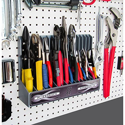 Plyworx Pliersrack PLR15 Plier Organizer - Sturdy Plastic 15 Pliers Holder for Tool Box Organization, Plier Rack Tool Organizers for Toolboxes and Storage