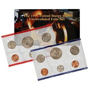 1995 various mint marks p & d united states us mint 10 coin uncirculated mint set uncirculated