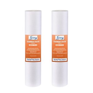 ispring fp110x2 10" x 2.5" universal multi-layer sediment water filter replacement cartridges 10 micron, 2 pack, white