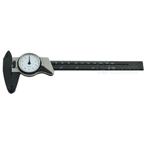 kocome 150mm 6inch dial caliper plastic vernier caliper 4 way gauge micrometer