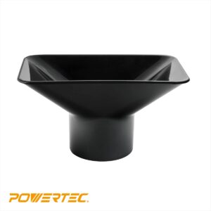 POWERTEC 70204 Dust Collection Rectangular Hood Nozzle for 2-1/2” Dust Collection Hose Fittings