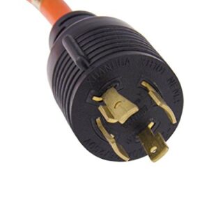 MPI Tools Nema L14-20P to L14-30R Generator Power Cord Pigtail Adapter 4 Wire 12 Gauge 125/250v 18 Inches Long