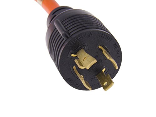 MPI Tools Nema L14-20P to L14-30R Generator Power Cord Pigtail Adapter 4 Wire 12 Gauge 125/250v 18 Inches Long