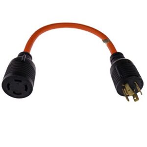 MPI Tools Nema L14-20P to L14-30R Generator Power Cord Pigtail Adapter 4 Wire 12 Gauge 125/250v 18 Inches Long