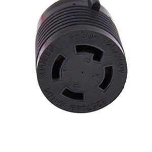 MPI Tools Nema L14-20P to L14-30R Generator Power Cord Pigtail Adapter 4 Wire 12 Gauge 125/250v 18 Inches Long