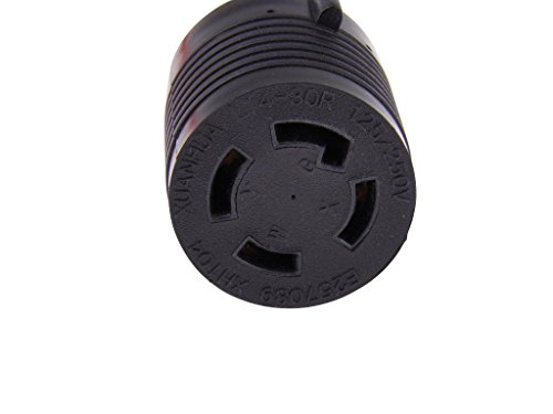 MPI Tools Nema L14-20P to L14-30R Generator Power Cord Pigtail Adapter 4 Wire 12 Gauge 125/250v 18 Inches Long