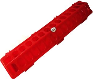 20" red rite rarm products poly flip top chicken feeder 28 hole for poultry chick
