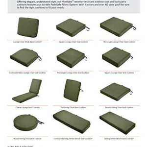 Classic Accessories Montlake FadeSafe Water-Resistant 42 x 18 x 3 Inch Outdoor Bench/Settee Cushion, Patio Furniture Swing Cushion, Heather Fern Green, Patio Loveseat Cushion