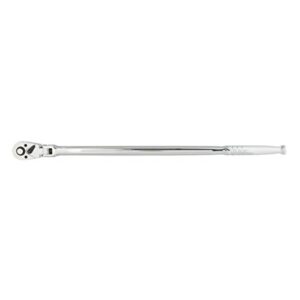 Steelman 18-Inch Long, 3/8-Inch Drive, 72-tooth Flex-Head Ratchet, Quick Release, Polished Chrome Finish, Chrome-vanadium Steel