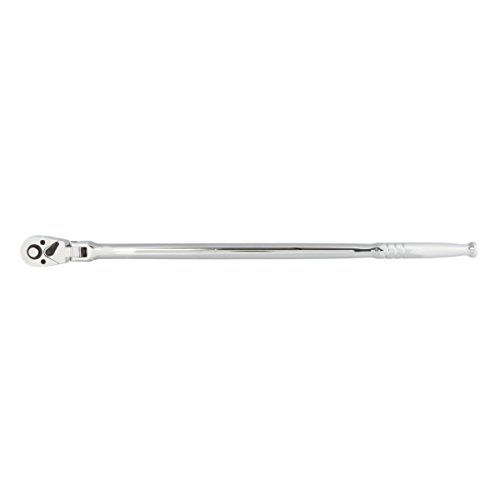 Steelman 18-Inch Long, 3/8-Inch Drive, 72-tooth Flex-Head Ratchet, Quick Release, Polished Chrome Finish, Chrome-vanadium Steel