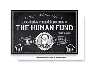 the human fund parody george costanza gift notification card pack of 5