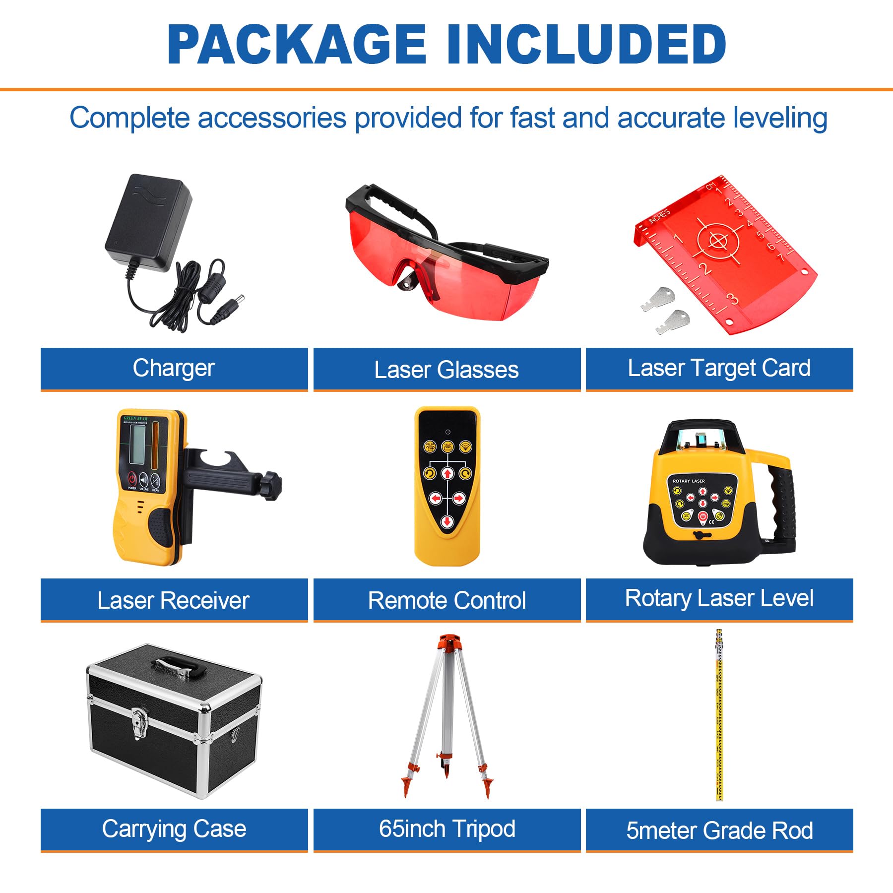 Iglobalbuy Self Leveling Rotary Laser Level System Kit with Surveying