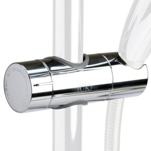 h&s universal shower head holder for slide bar - adjustable shower holder bracket set with cylindrical design - powerful replacement shower hose clamp for bathroom