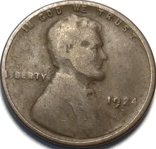 1924 S Lincoln Wheat Cent Penny Seller Very Good