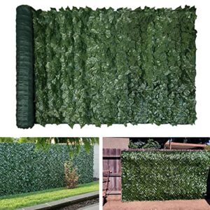 tang artificial ivy privacy fence screen for balcony deck porch backyard patio faux fake hedge fence plants cover coverage vine greenery backdrop wall 39" x 156" inch