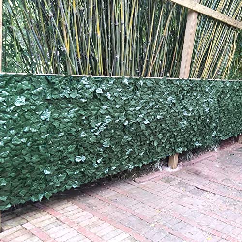 TANG Artificial Ivy Privacy Fence Screen for Balcony Deck Porch Backyard Patio Faux Fake Hedge Fence Plants Cover Coverage Vine Greenery Backdrop Wall 39" x 156" inch