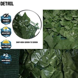 TANG Artificial Ivy Privacy Fence Screen for Balcony Deck Porch Backyard Patio Faux Fake Hedge Fence Plants Cover Coverage Vine Greenery Backdrop Wall 39" x 156" inch