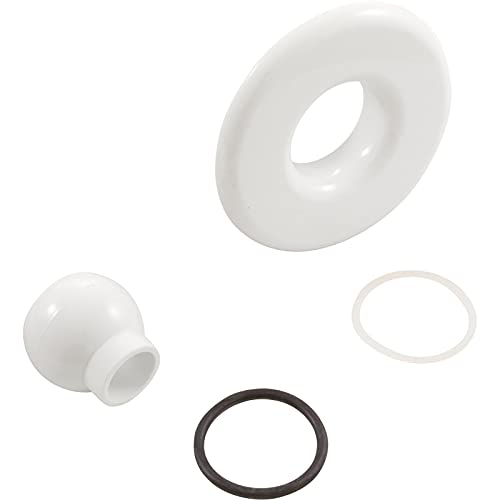 Hydro-Air Escutcheon, BWG/HAI Slimline, Smth, w/Dir Eyeball, White