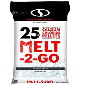snow joe az-25-ccp pure calcium chloride pellet ice melter, 25-pound bag, white