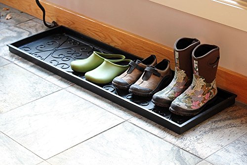 Achla Designs Scrollwork Rubber Boot Tray, Large