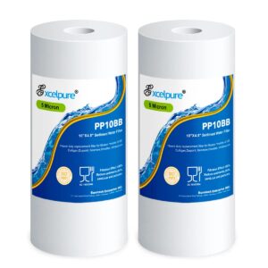 excelpure whole house sediment water filter 10" x 4.5" (5 micron）compatible with culligan rfc-bbsa , wfhd13001b, gxwh35f, gxwh30c, 3m aqua-pure ap817,whirlpool whkf-gd25bb (2 pack)