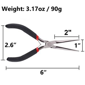 2Pcs Extra Long Needle Nose Pliers Precision Wire Plier Repair Tool (6-Inch)